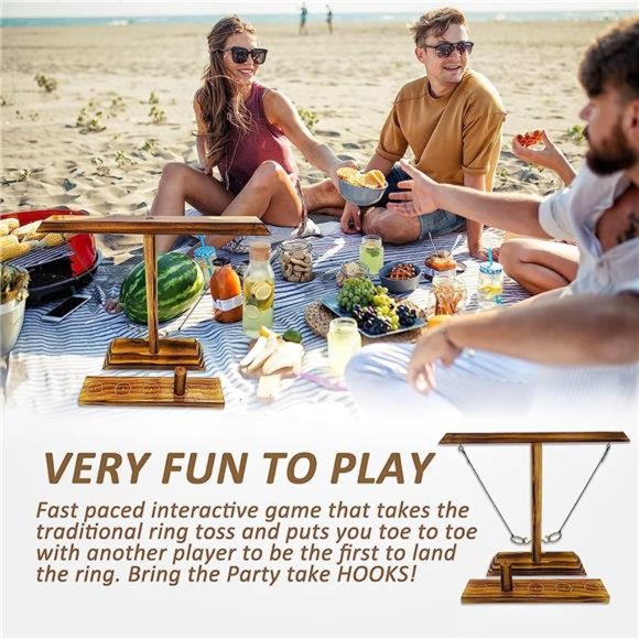 Hook and Ring Game for Adults - Hook and Ring Interactive Game with Shot Ladders - Picture 6 of 6